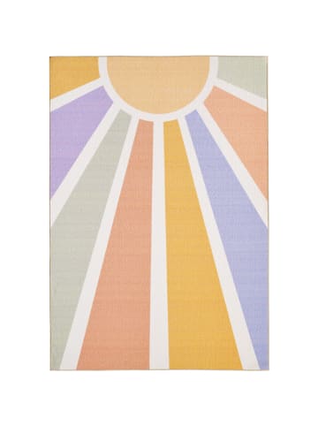 KADIMA DESIGN Teppich Kinder Sonnenstrahlen Polyamid Antirutsch Spielzimmer