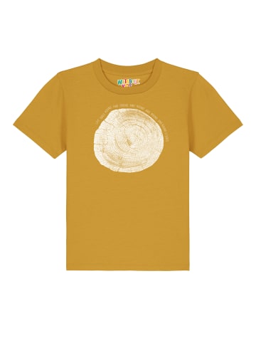 wat? Apparel T-Shirt Baumscheibe in Ocker