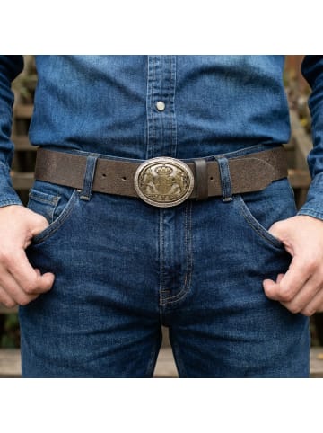 FRONHOFER Trachtengürtel in Dunkelbraun