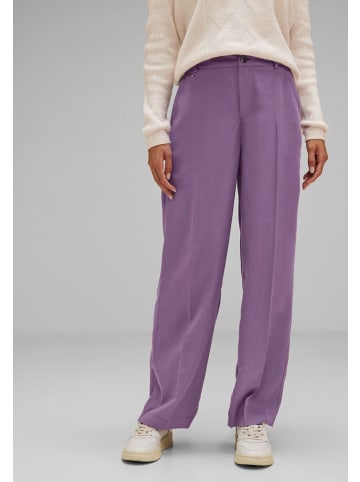 Street One Casual Fit Lyocell Hose in Violett