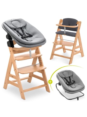 Hauck Alpha Plus 4-tlg. Newborn Set - Hochstuhl in braun