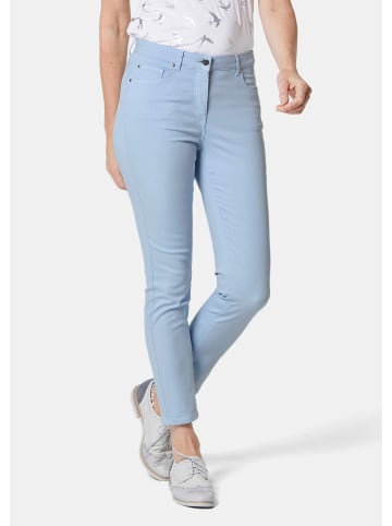 GOLDNER 7/8-Jeanshose Schmale Stretchhose BELLA in himmelblau