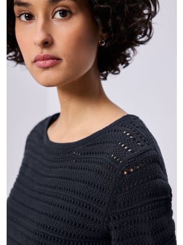 Street One Strukturpullover in Shadowed Navy