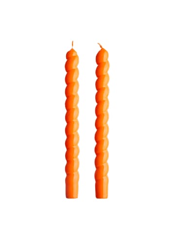 Butlers Butlers Stabkerzen TWISTED lackiert 2er-Set in Orange