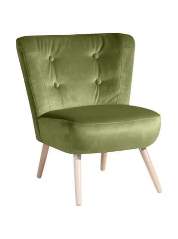 58 aufm Kessel SESSEL Kassi Bezug Samtvelours Buche natur / oliv