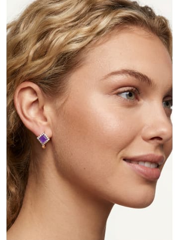 gaya Women Earrings in Rose Gold Violet