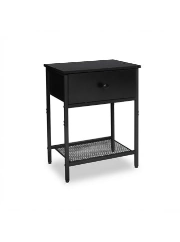 relaxdays 2 x Nachttisch in Schwarz - (B)40 x (H)55 x (T)30 cm