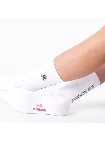 Occulto 2er Pack Motiv Rennradsocken Mathieu in Kaffee