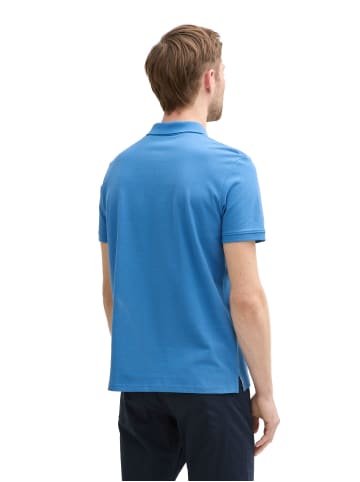 Tom Tailor Polo Shirt mit Logostickerei BASIC POLO WITH CONTRAST in Blau-4