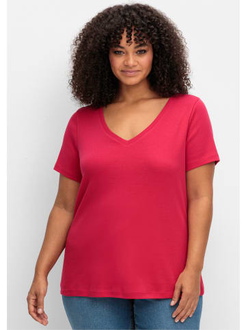 sheego T-Shirt in sorbet pink