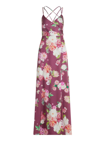Vera Mont Abendkleid mit V-Ausschnitt in Dark Red/Pink