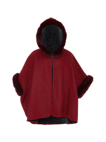 osha Poncho in Rot