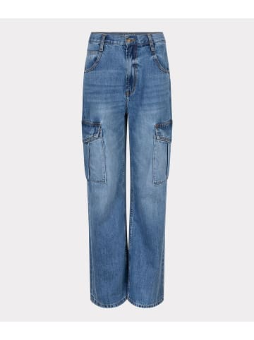 Esqualo Cargo-Jeans Wide Leg in Blau