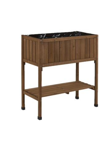 relaxdays Hochbeet in Braun - (B)74 x (H)80 x (T)38 cm