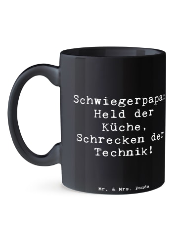 Mr. & Mrs. Panda Tasse Schwiegerpapa Küche mit Spruch in Schwarz