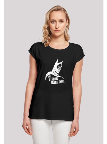F4NT4STIC T-Shirt 'Batman The Strong Silent Type Superheld' in schwarz