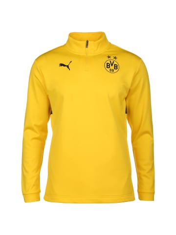 Puma Trainingspullover Borussia Dortmund Prematch 1/4 Zip in gelb / schwarz