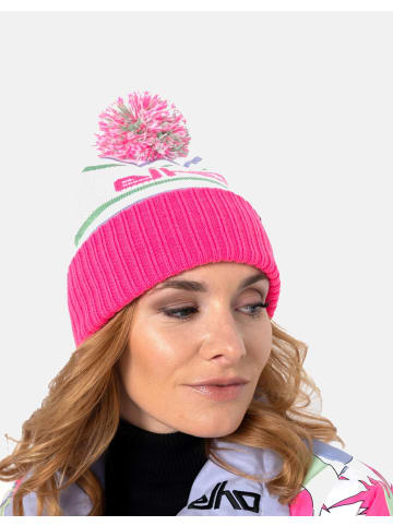 elho Beanie Coole Mütze mit Streifendesign in PINK