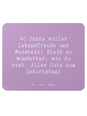 Mr. & Mrs. Panda Mauspad Spruch 40. Geburtstag Freude mit Spruch in Lavendeltraum