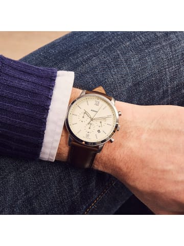 Fossil Quartzuhr Neutra chrono in Braun