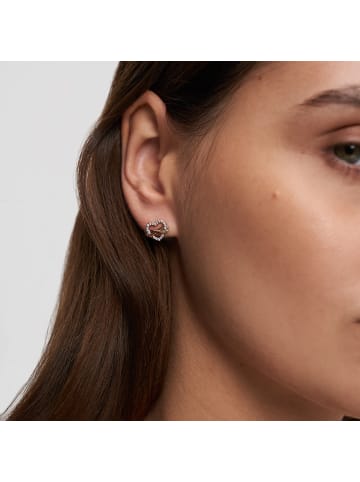 s.Oliver Ohrstecker Infinity-Herz aus Silber in roségold