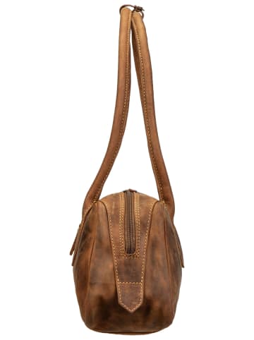 Greenburry Handtasche Vintage East/West Umhängetasche in Sattelbraun