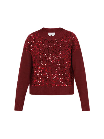 Usha Women Sweater in burgundy