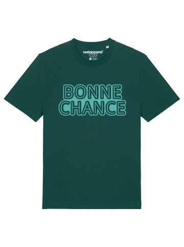 wat? Apparel T-Shirt Bonne Chance in Dunkelgrün
