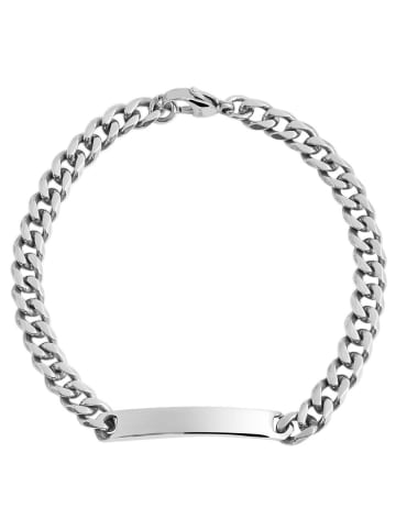 Adeliás Unisex Armband – Panzerarmband aus Edelstahl 21,5 cm in silber