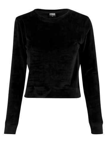 Urban Classics Urban Classics Damen Ladies Short Velvet Crew in black
