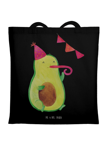 Mr. & Mrs. Panda Tragetasche Avocado Geburtstag ohne Spruch in Schwarz