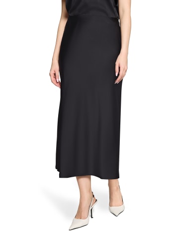 Vera Mont Satinrock wadenlang in Schwarz