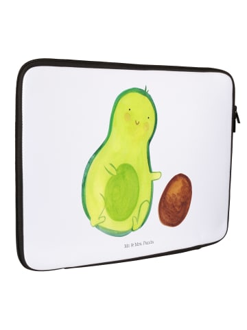 Mr. & Mrs. Panda Notebook Tasche Avocado Kern rollt ohne Spruch in Weiß