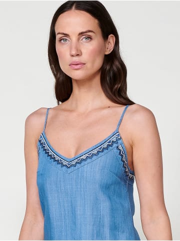 KOROSHI Langes trÃ¤gerkleid mit denim-effekt in blau