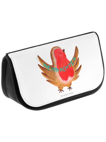 Mr. & Mrs. Panda Kulturbeutel Rotkehlchen Weihnachten ohne Spruch in Weiß