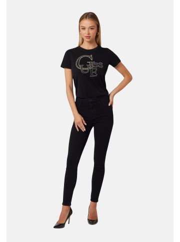 Guess T-Shirt 'STUDDED' in schwarz