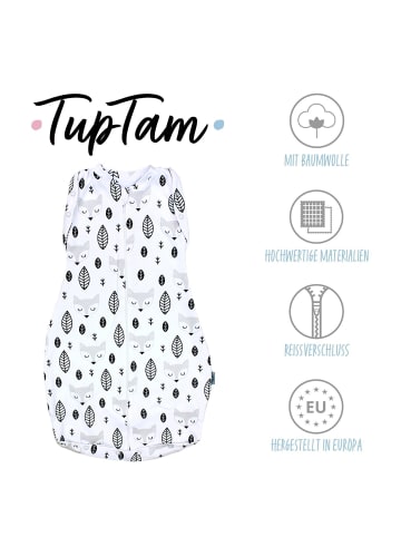 TupTam Babay Schlafsack Pucksack Round in weiß/grau