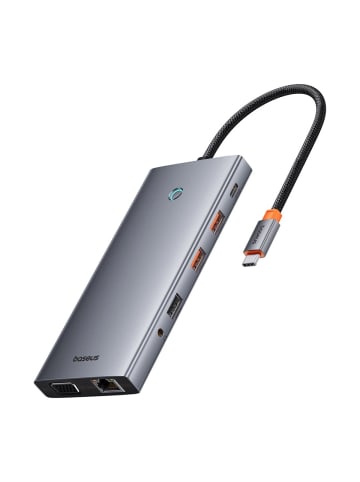 Baseus HUB 13in1 USB-C 2x HDMI USB-A in Grau