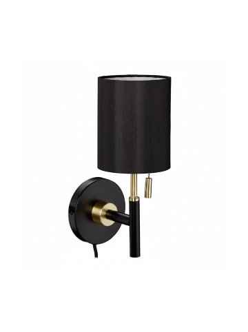 relaxdays Wandleuchte in Schwarz/Gold