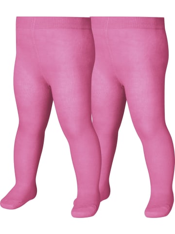 Playshoes Strumpfhose "Strumpfhose uni Doppelpack" in Pink