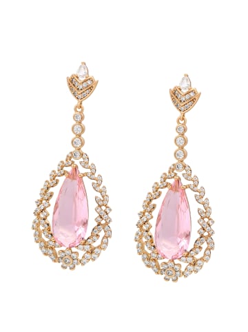 faina Women Drop Earrings in Rose Gold Pink