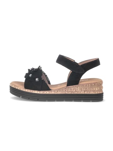Gabor Plateau Sandalen in schwarz