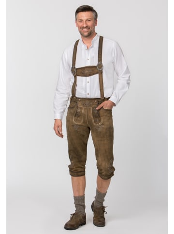 Stockerpoint Lederhose "Justin 4" in havanna gespeckt
