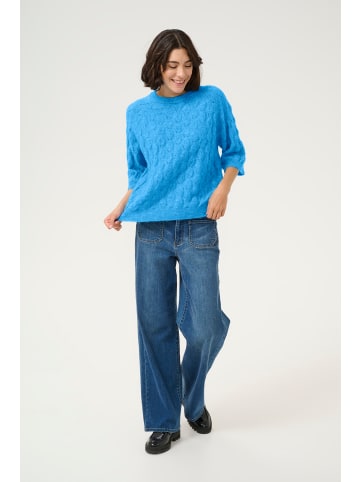 Kaffe Strickpullover KAmalene Loose fit in Malibu Blue Melange
