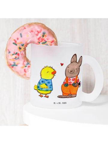 Mr. & Mrs. Panda Trinkglas Ostern Freundschaft ohne Spruch in Transparent