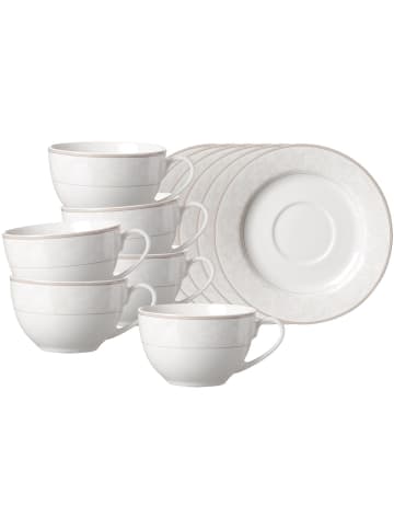 Ritzenhoff & Breker 6er Set Kaffeetassen mit Untertassen Isabella 250 ml in beige