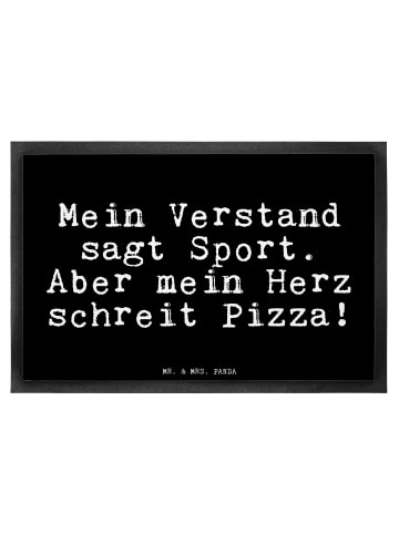 Mr. & Mrs. Panda fußmatte Mein Verstand sagt Sport.... mit Spruch in Schwarz
