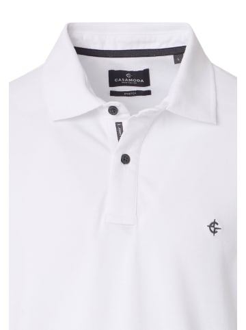 Casa moda Poloshirt Basic in Weiß / hellblau