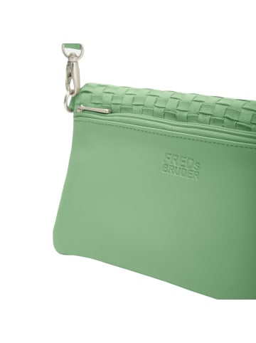 FREDs BRUDER Weave Harmony Clutch Tasche Leder 22 cm fresh mint