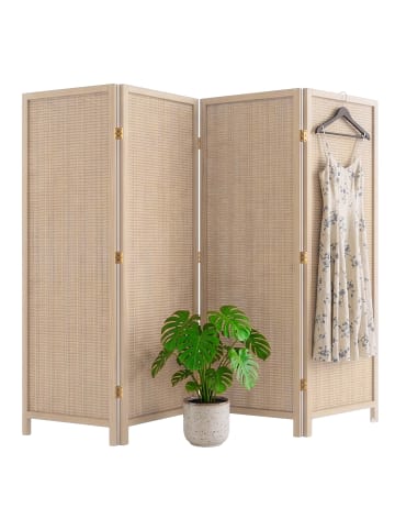 relaxdays Paravent in Natur - (B)160 x (H)170 cm
